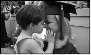 Cara with her son at graduation